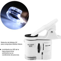 Mini Lupa LED 60X con Luz Blanca y Ultravioleta – Detección y Precisión Portátil 🔍💡