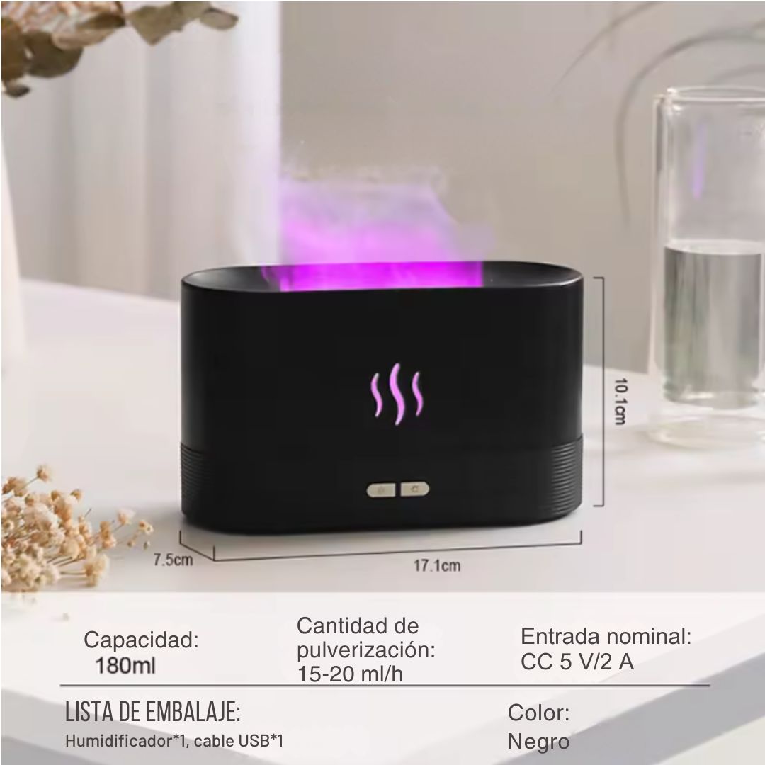 Difusor de Aroma con Efecto Llama – 200 ml 🔥🌿