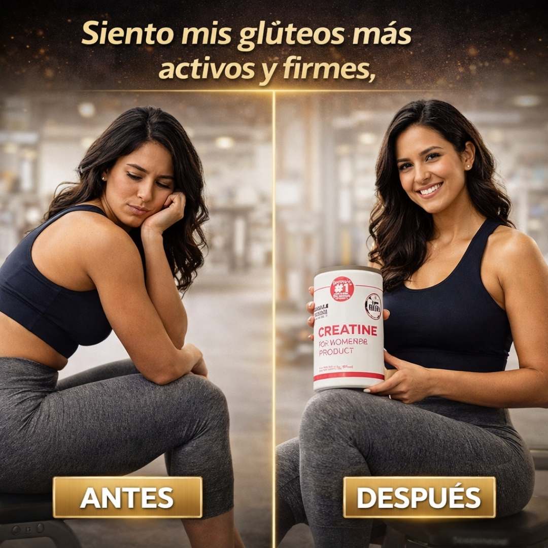 Creatine Woman Power™ 240 g – Fuerza, Glúteos y Energía sin Inflarte 🍑