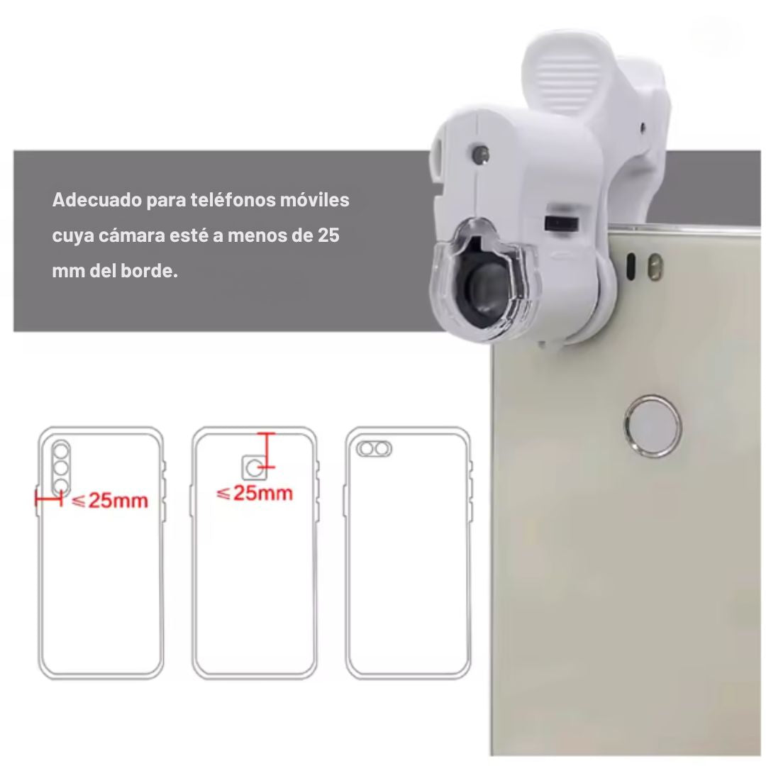 Mini Lupa LED 60X con Luz Blanca y Ultravioleta – Detección y Precisión Portátil 🔍💡