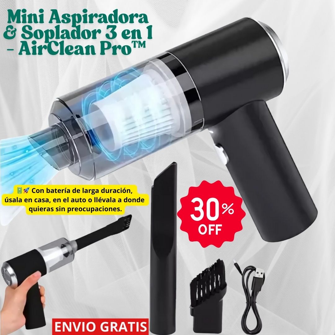 ✨ Mini Aspiradora & Soplador 3 en 1 - AirClean Pro™ 🏡🚗