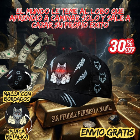 🐺🔥Gorra Lobo Premium Negra – Estilo urbano, exclusividad y actitud indomable