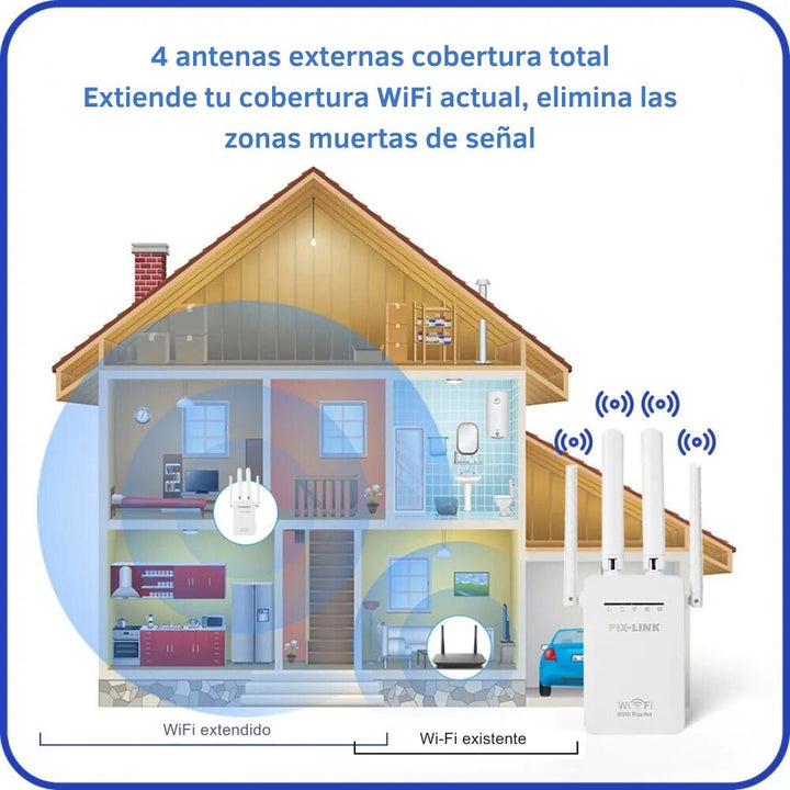 "Amplificador de Señal WiFi 4X Pro™ 📶💻"