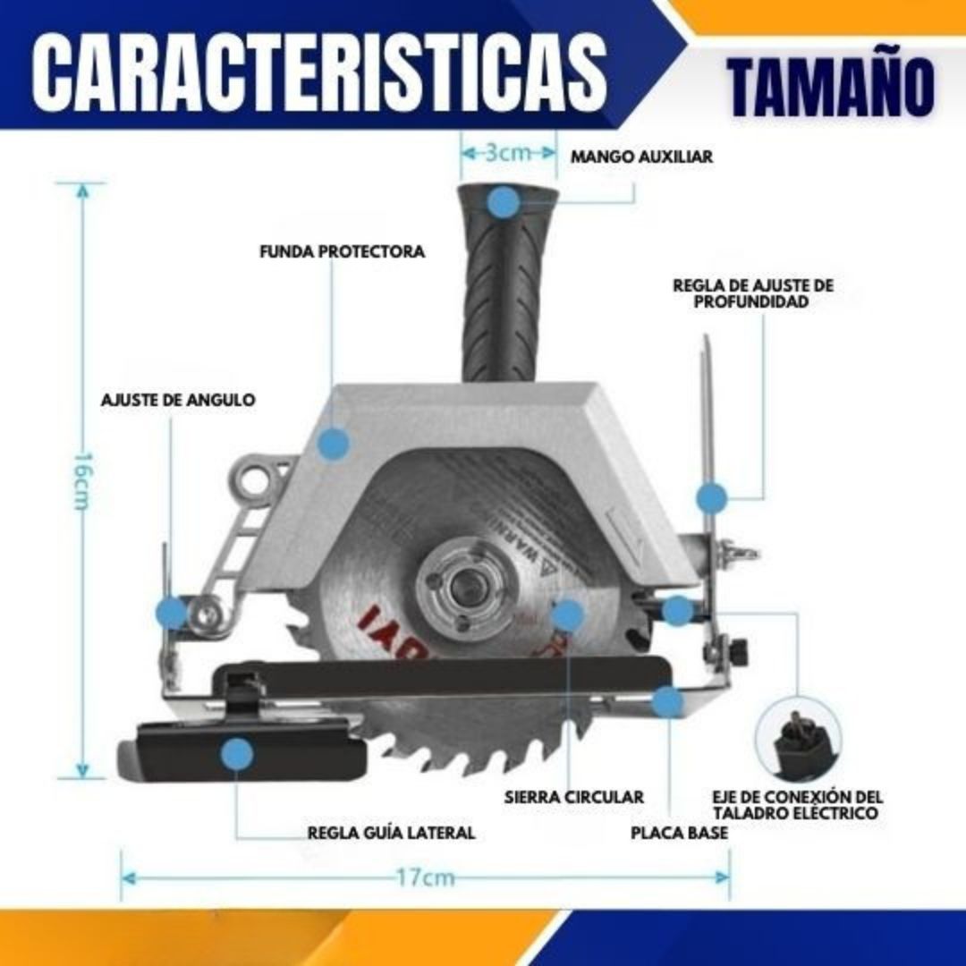 Adaptador Cortador de Metal para Taladro – Corte Preciso y Eficiente 🔧✂️