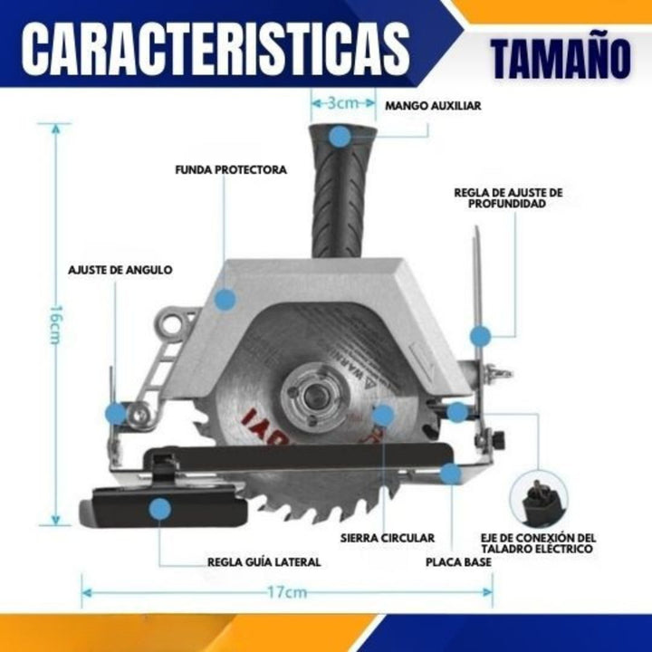 Adaptador Cortador de Metal para Taladro – Corte Preciso y Eficiente 🔧✂️