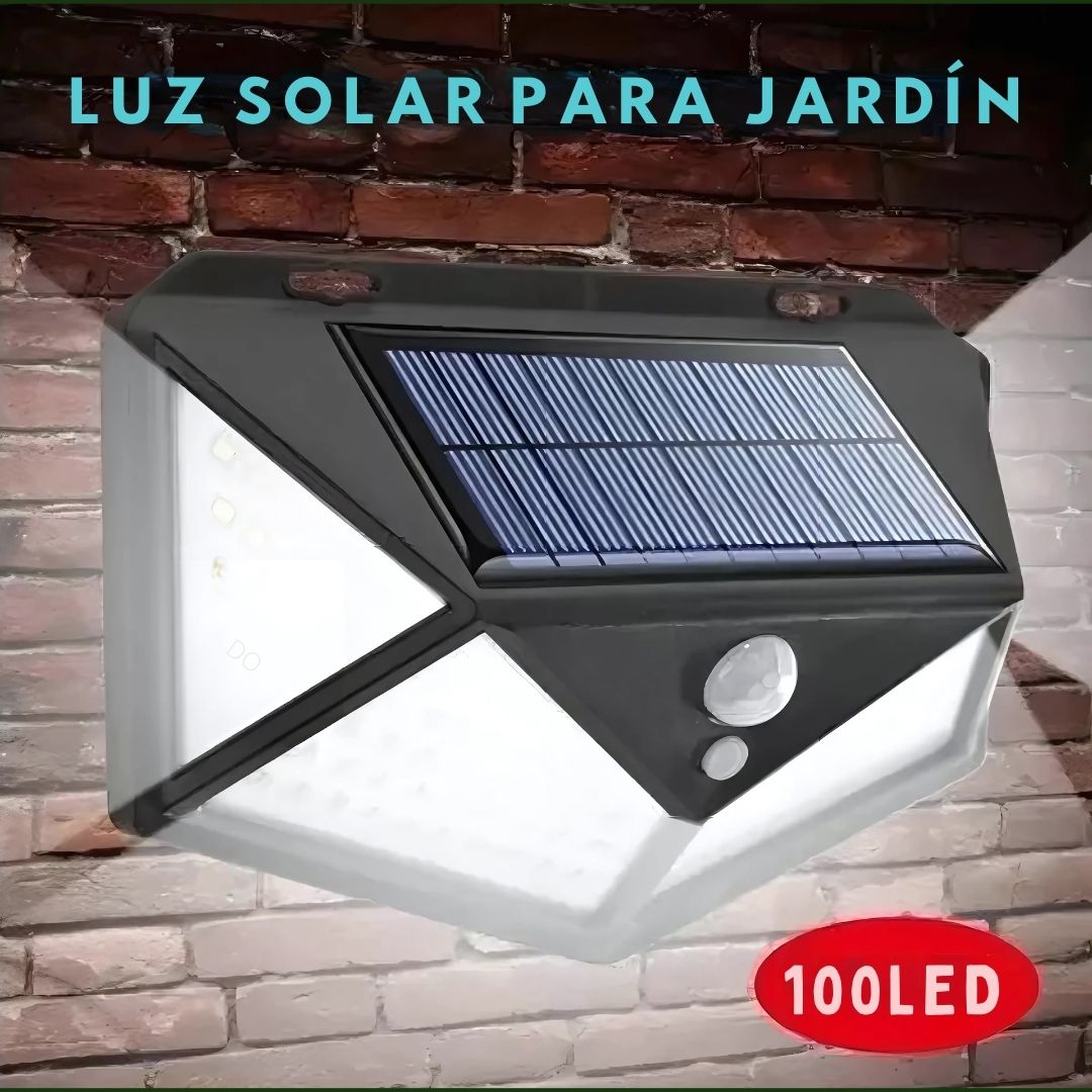 Lámpara Solar 100 LED con Sensor de Movimiento - SolarBright Pro™ 🌞💡