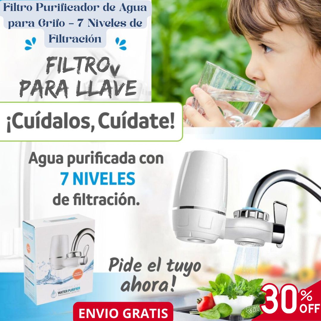 Filtro Purificador de Agua para Grifo – 7 Niveles de Filtración 🛠️💧