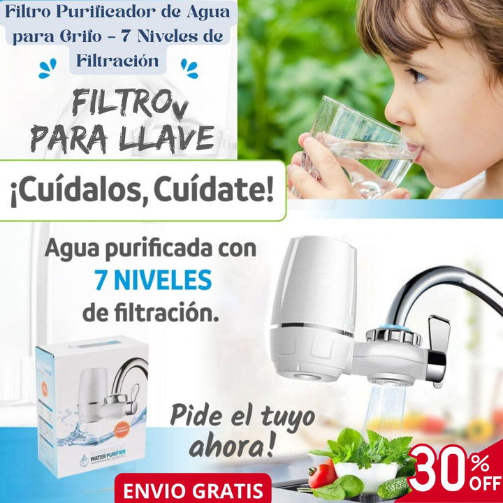 Filtro Purificador de Agua para Grifo – 7 Niveles de Filtración 🛠️💧