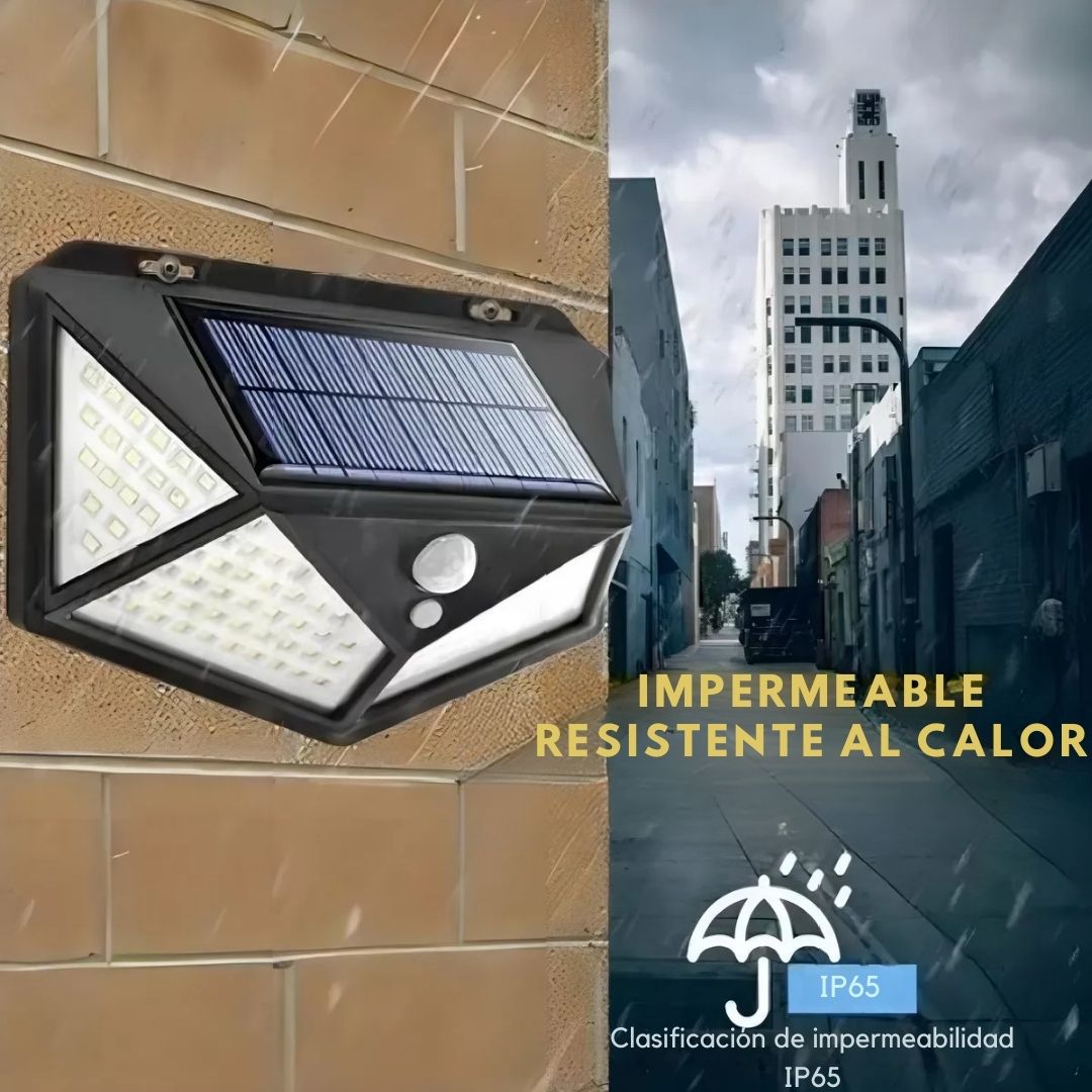Lámpara Solar 100 LED con Sensor de Movimiento - SolarBright Pro™ 🌞💡