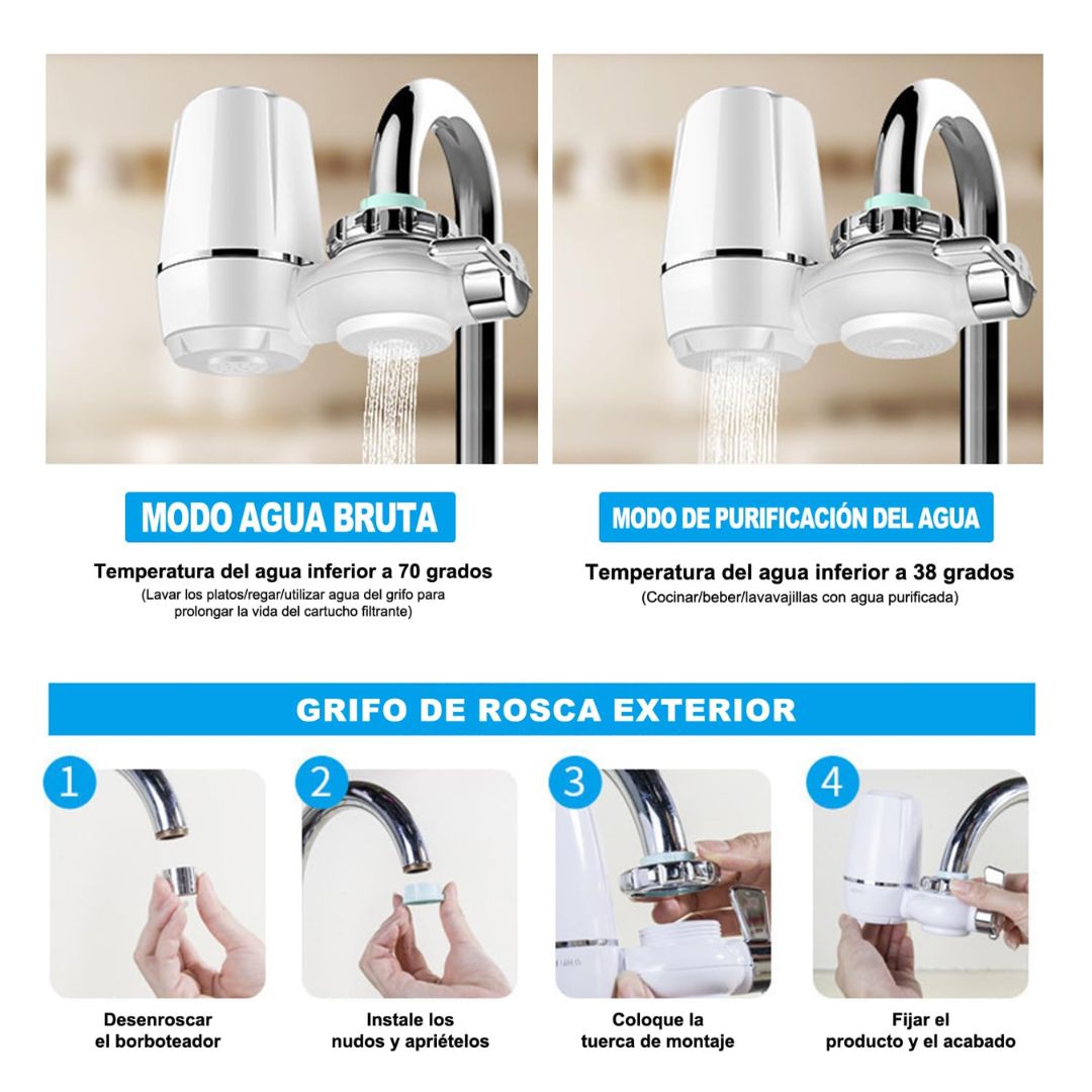 Filtro Purificador de Agua para Grifo – 7 Niveles de Filtración 🛠️💧