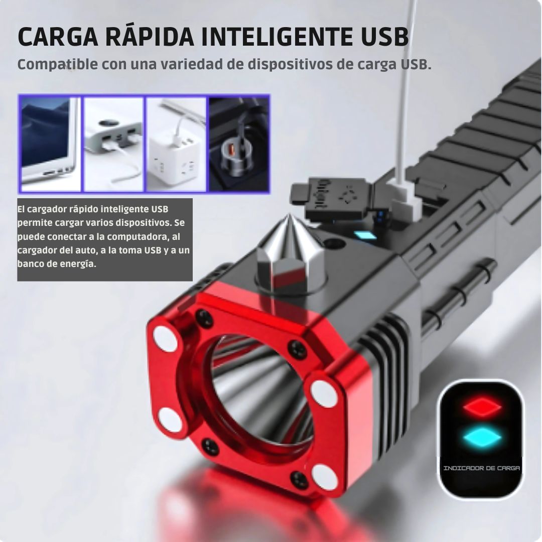 Linterna Táctica Multiuso 3 en 1 - SafeLight Pro™ 🔦🚗