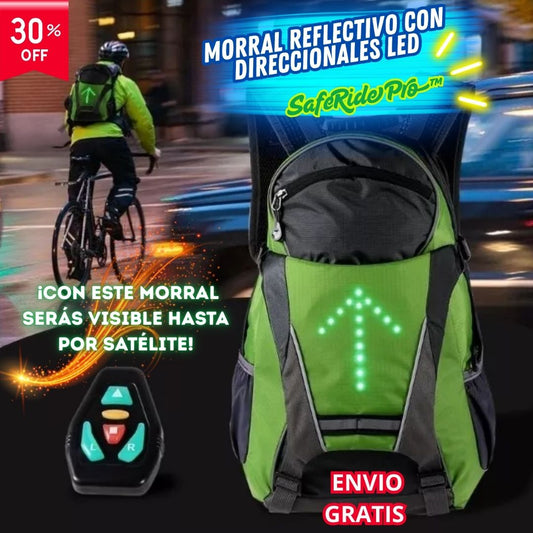 Maleta Morral Reflectiva con Direccionales LED + Control Remoto 🚴✨