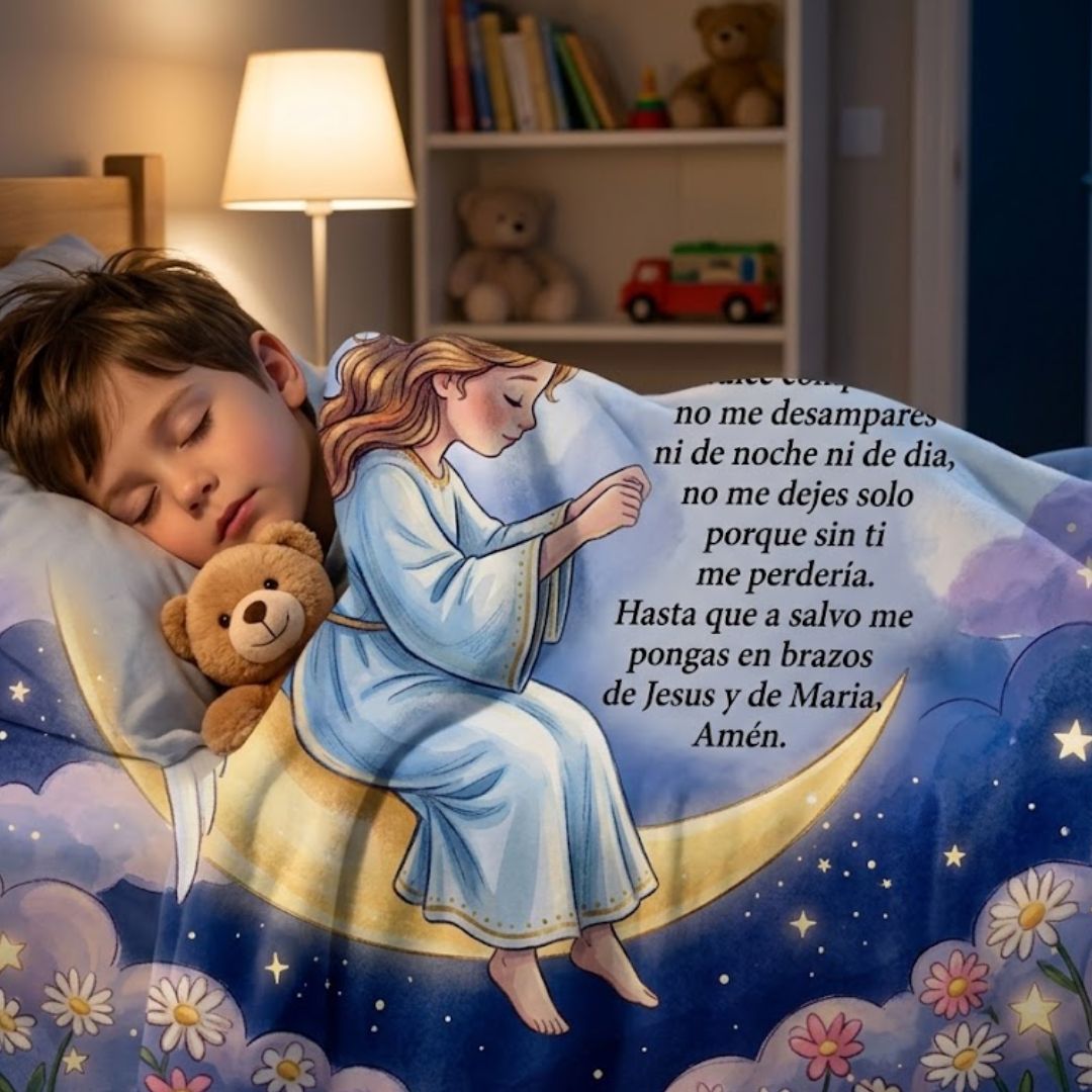🧸🪽MANTA Cobija Ángel de la Guarda  – Dulces sueños y protección