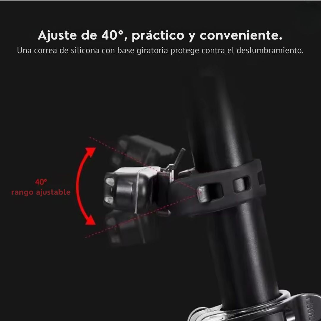 Luz Trasera Recargable para Bicicleta – 3 Colores, Alta Visibilidad y Soporte Silicona 💡🚲
