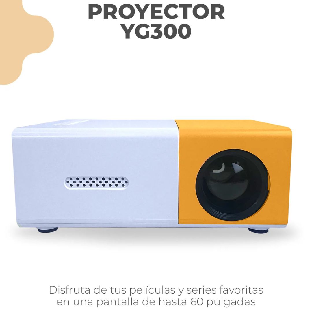 Mini Proyector LED YG300™ 600 lúmenes – Cine en casa desde tu bolsillo 📺