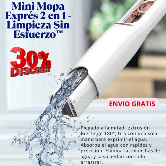 Mini Mopa Exprés 2 en 1 - Limpieza Sin Esfuerzo™ 🧽✨