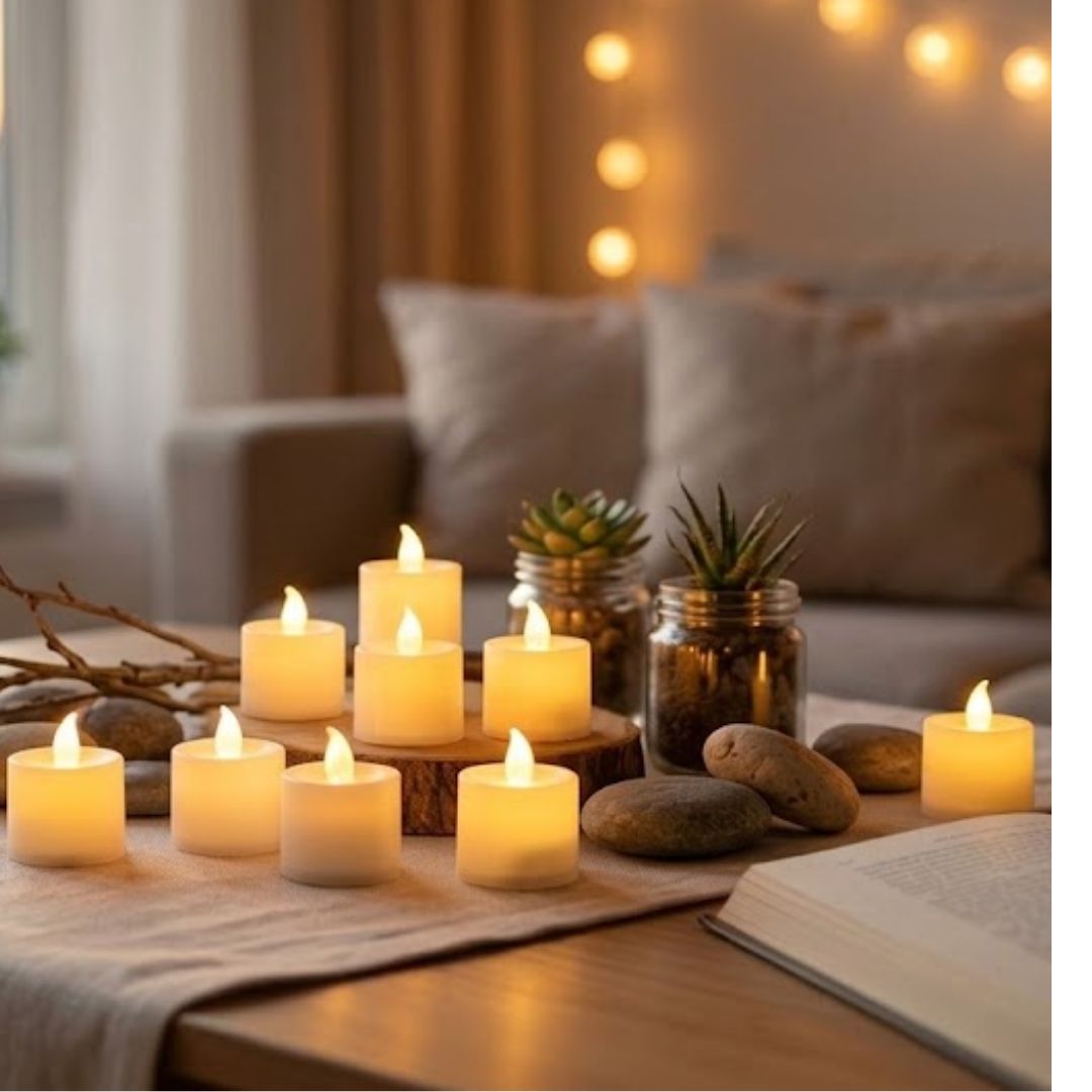 🕯️ LumiWarm™ Caja x 24 Velas LED Cálidas – Ilumina Seguro en Familia
