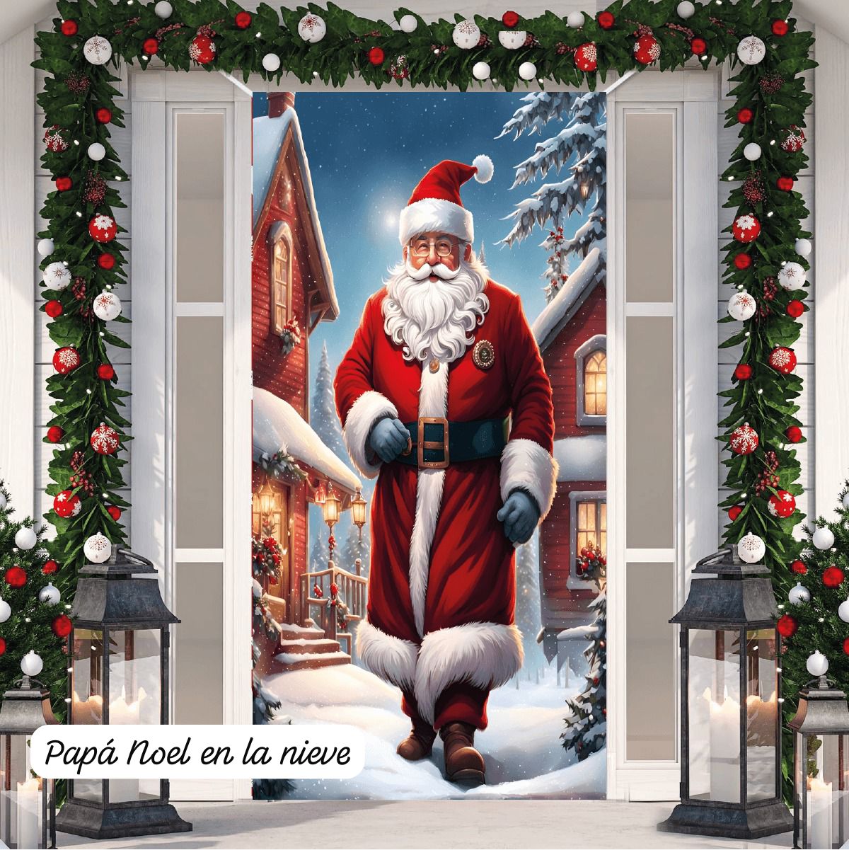 🎅 Funda Navideña Premium™ – Puerta Festiva Instantánea 🎄