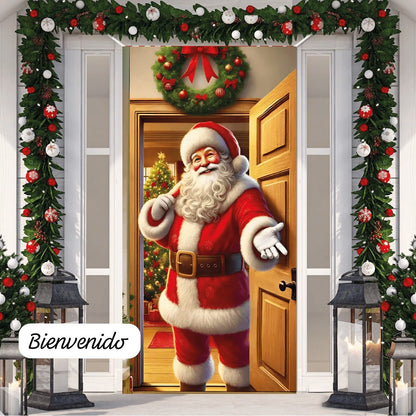 🎅 Funda Navideña Premium™ – Puerta Festiva Instantánea 🎄