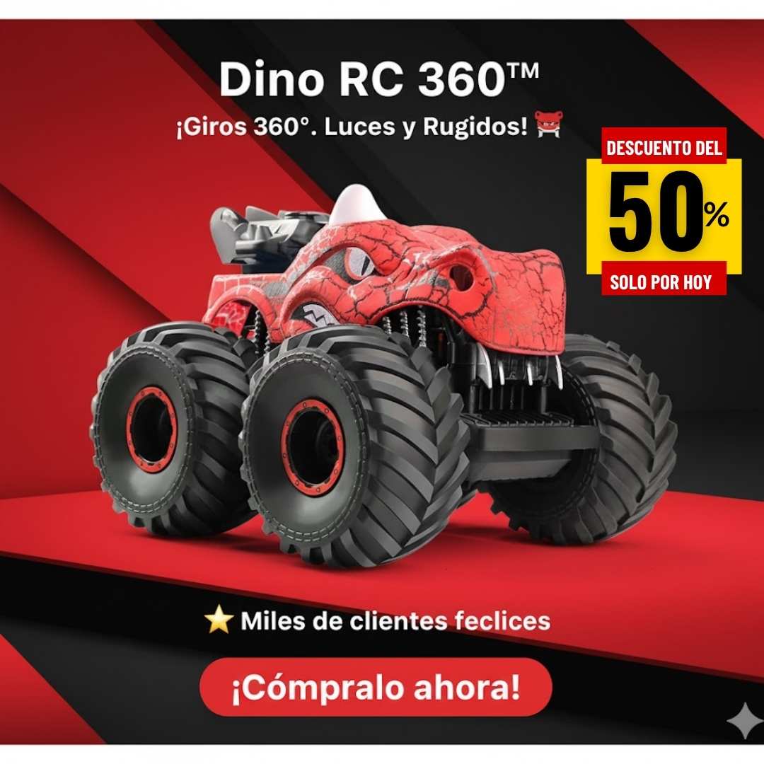 Dino RC 360™ – Carro Jurásico con Efectos 🔥