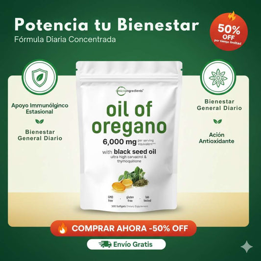 Aceite de Orégano 201 + Semilla Negra – 2 en 1 Inmunidad 🌿