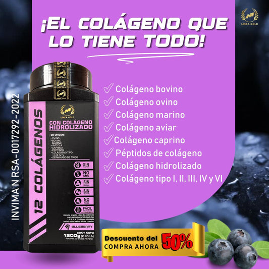 12 Colágenos Hidrolizados Premium 1200 g – Fórmula Total de Bienestar 💙