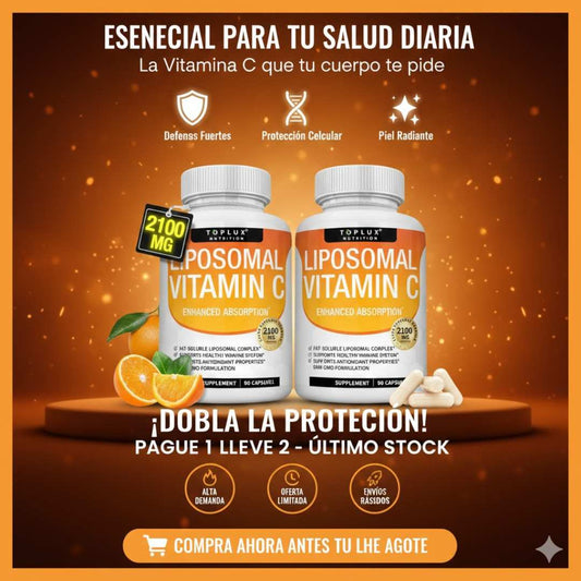 Liposomal Vitamina C™ 90 Cápsulas – Alta Absorción 🍊