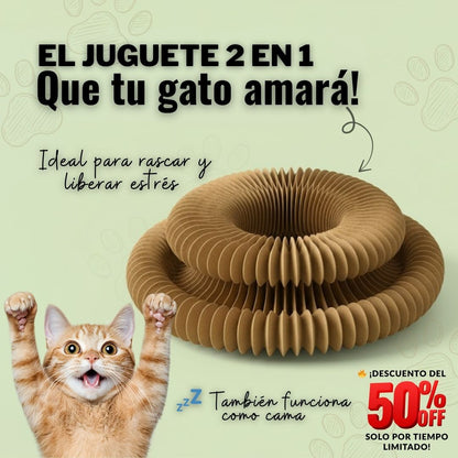 Espiral Interactivo de Cartón™ – Diversión Ecológica para Gatos 🐾