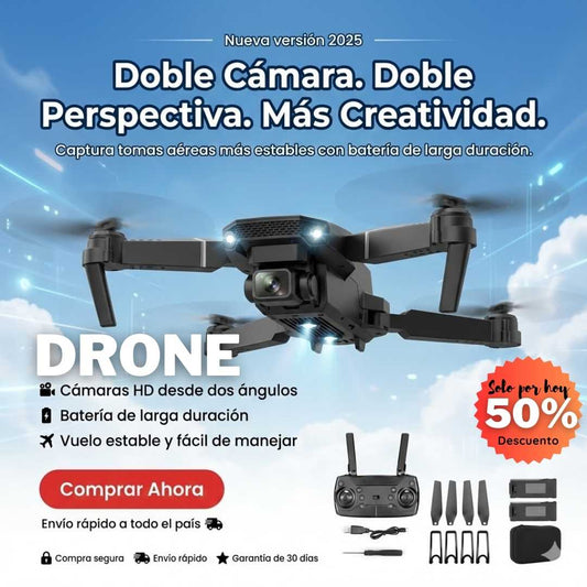 Drone Dual View Pro™ – 2 Cámaras + 1 Batería 🔋