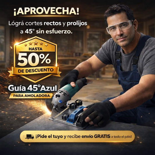 Guía 45° Azul para Amoladora