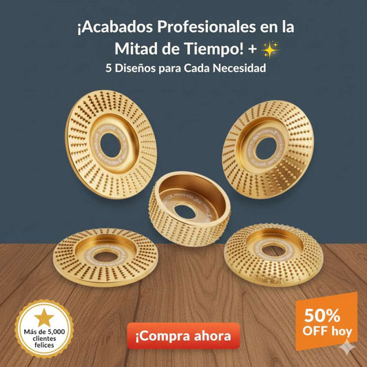 Discos de Tallado de Madera para Amoladora Angular - Set de 5 Piezas 🪚🌳