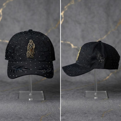 👑 🍀Gorra Escudo Virgen de Guadalupe - Protección  y Buena Suerte en Tu Camino
