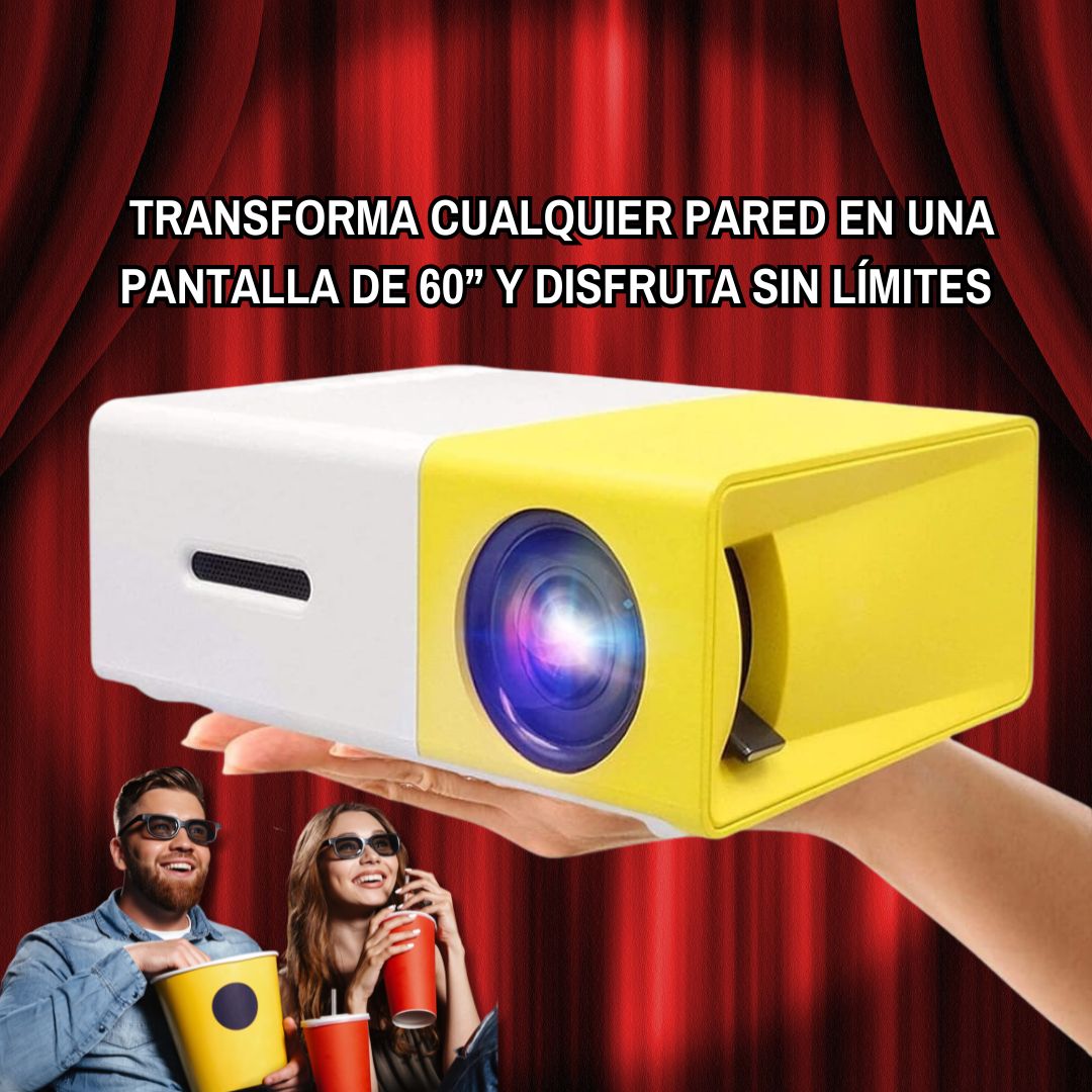 Mini Proyector LED YG300™ 600 lúmenes – Cine en casa desde tu bolsillo 📺