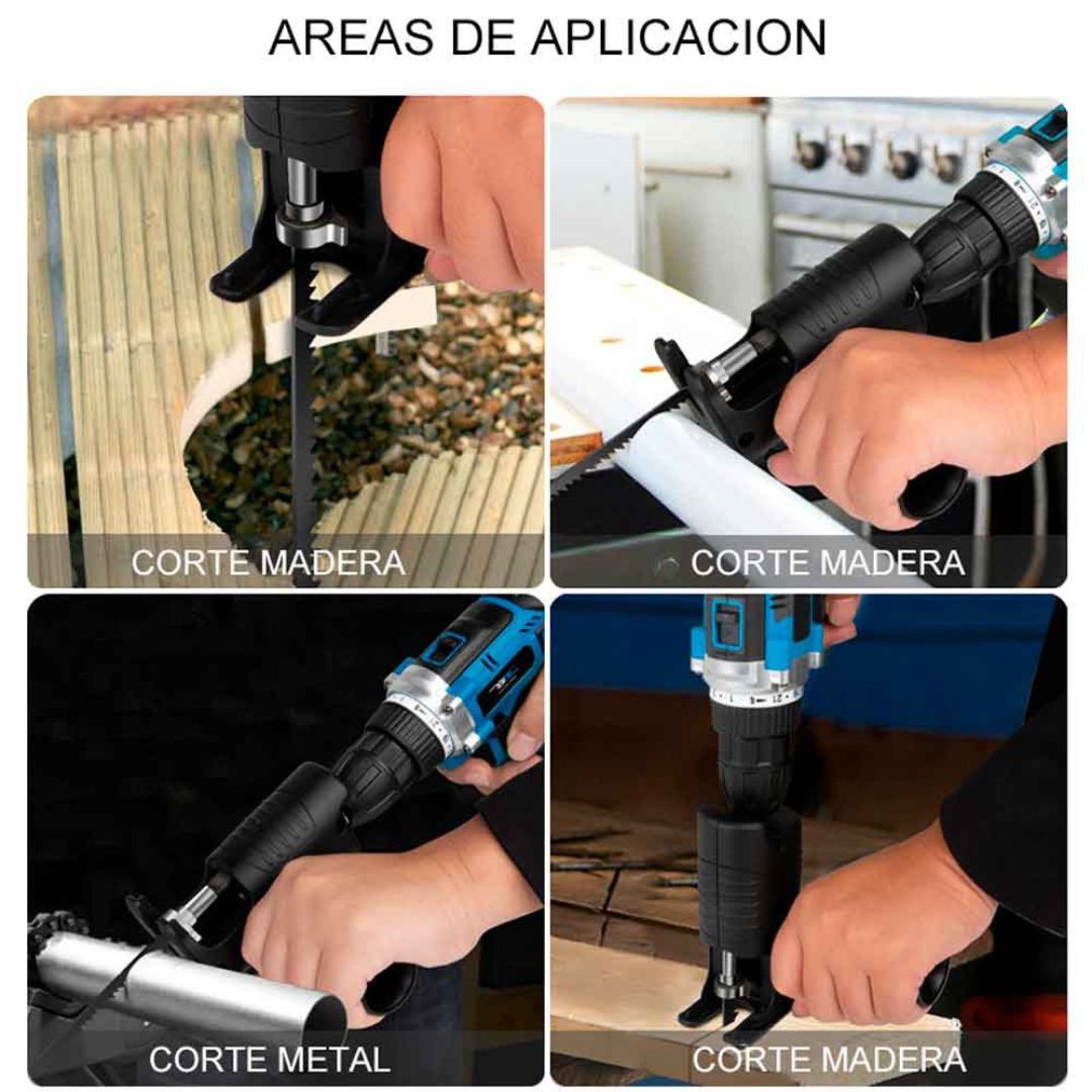 Convertidor de Taladro a Sierra Caladora 4 en 1 - DrillCut Pro™ ⚙️🔧