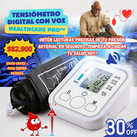 Tensiómetro Digital de Brazo – Control Preciso en Casa x 1 ud ⚙️🖥️