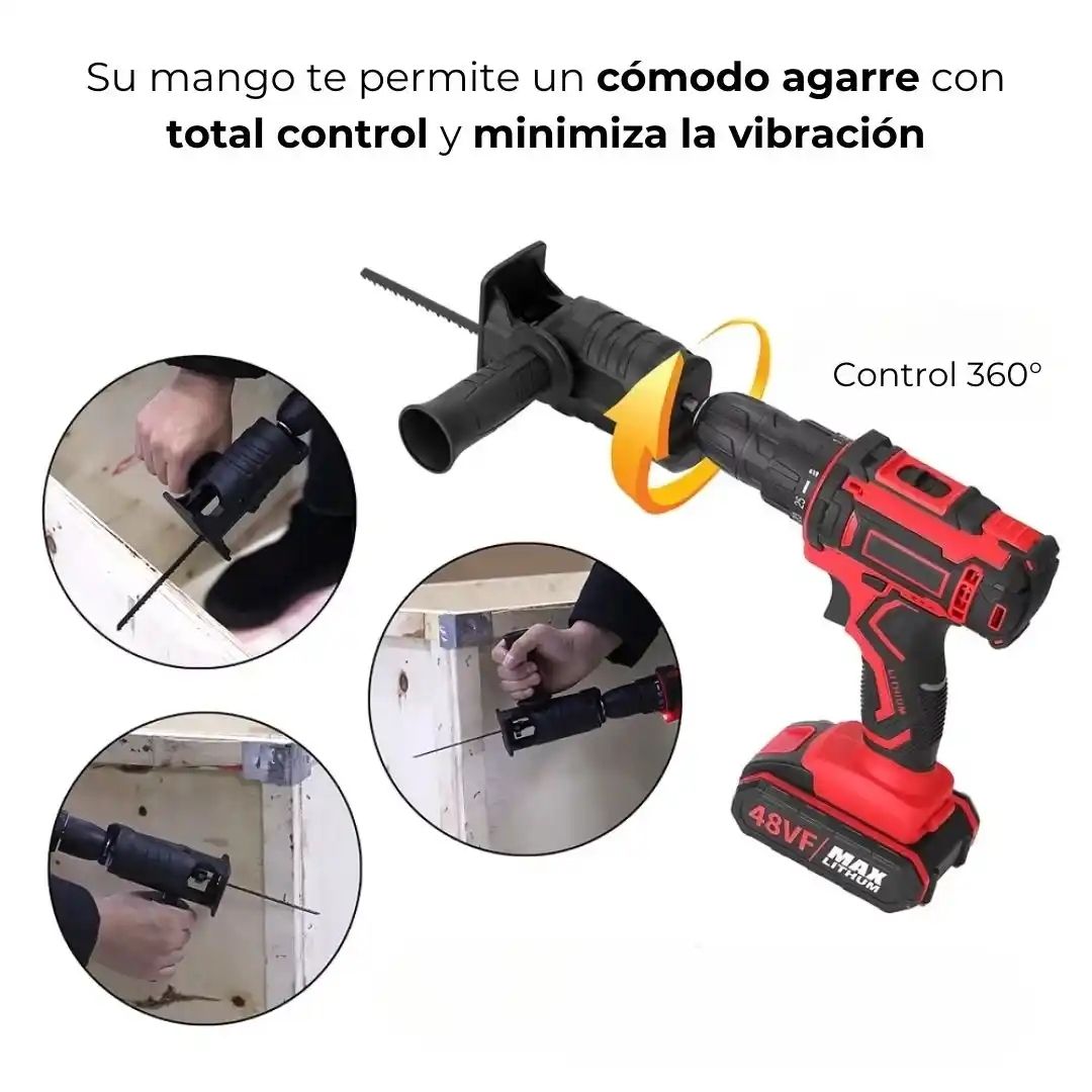 Convertidor de Taladro a Sierra Caladora 4 en 1 - DrillCut Pro™ ⚙️🔧