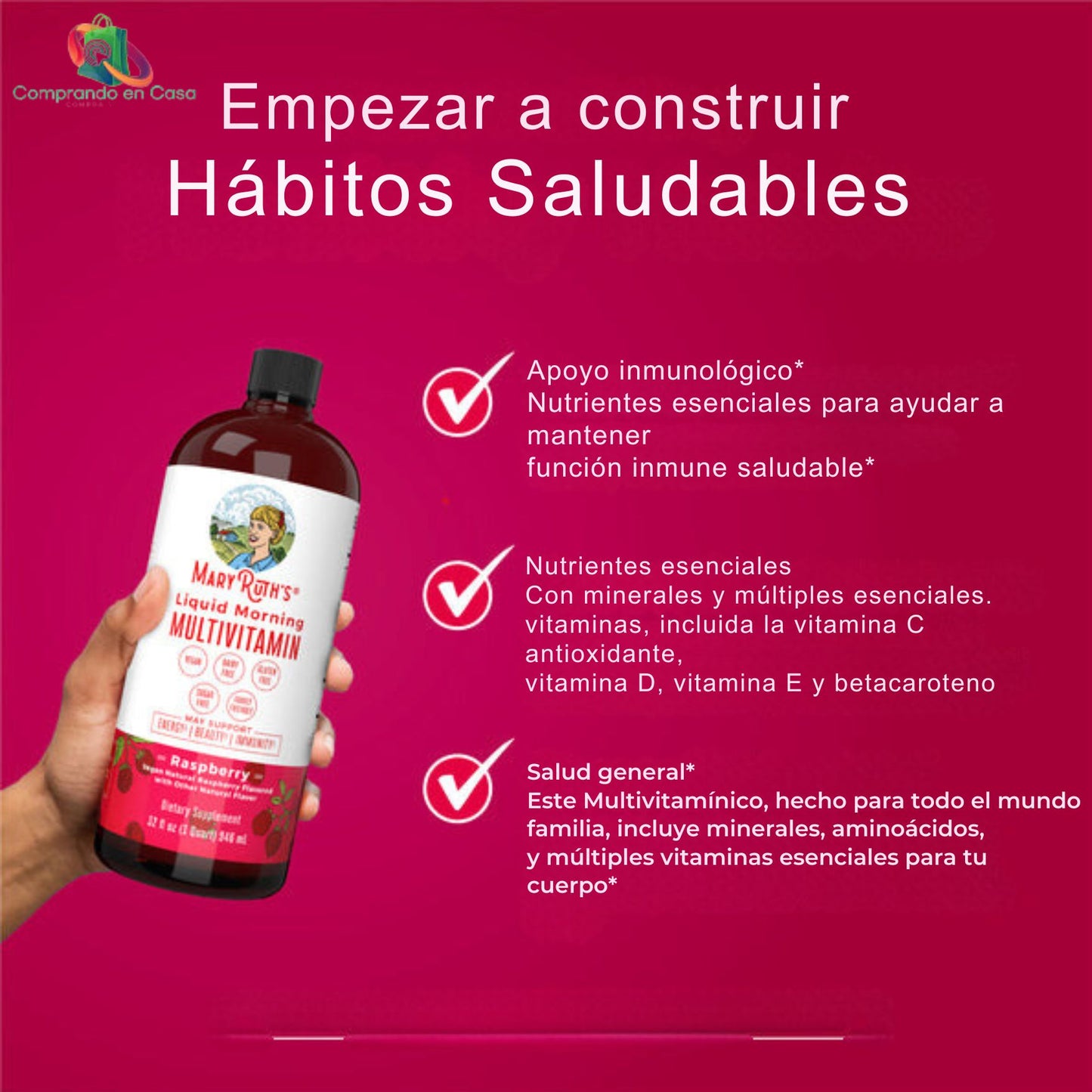 MaryRuth’s Multivitamínico Líquido de Mañana - Salud Natural para Todos 🍇🛡️
