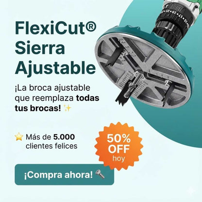 FlexiCut® Sierra Ajustable 1 Herramienta – Cortes y perforaciones precisas ⚙️