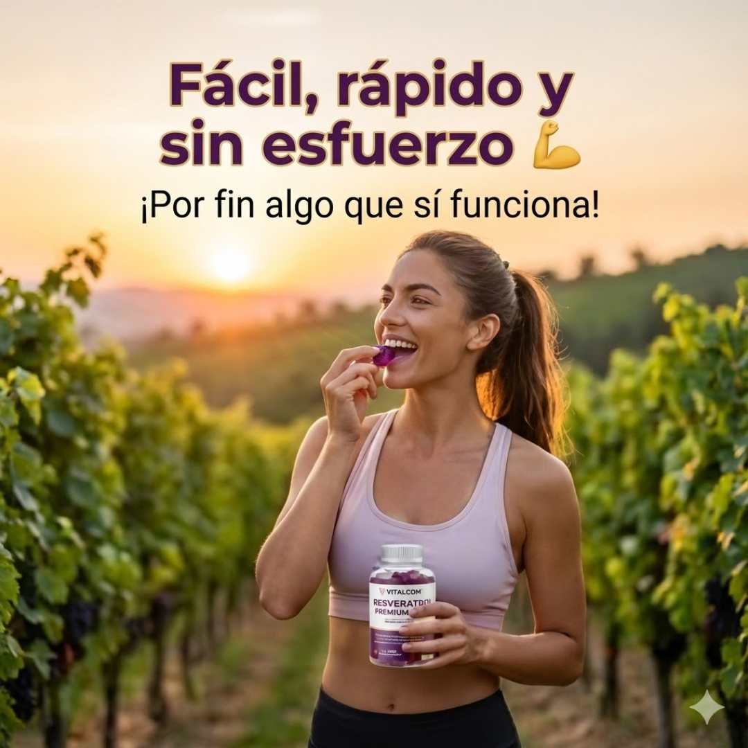 Resveratrol Gummies™ 100 mg Más energía sin complicarte 🍇