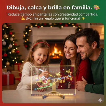 Pizarra LED Acrílica Navidad – Dibujo Neón ✨