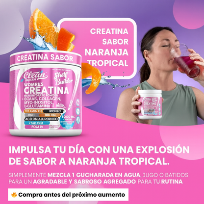 Clean Nutra Women’s Creatine™ – Fuerza & Belleza en 1 Fórmula 🌸