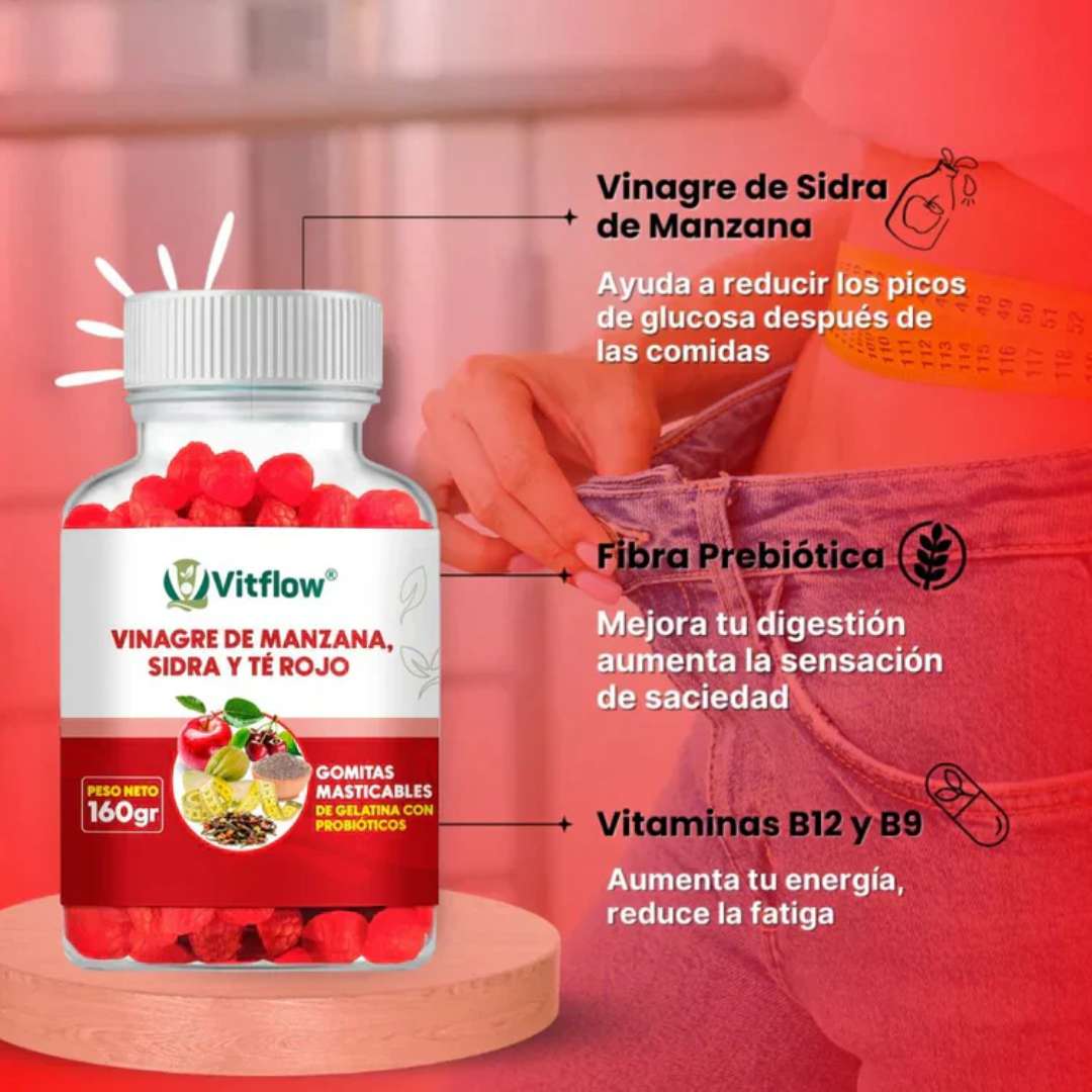 🍎 Gomas Vinagre de Manzana™ x60 – Apoyo digestivo en gomitas 🍬