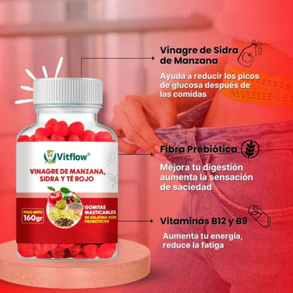 🍎 Gomas Vinagre de Manzana™ x60 – Apoyo digestivo en gomitas 🍬
