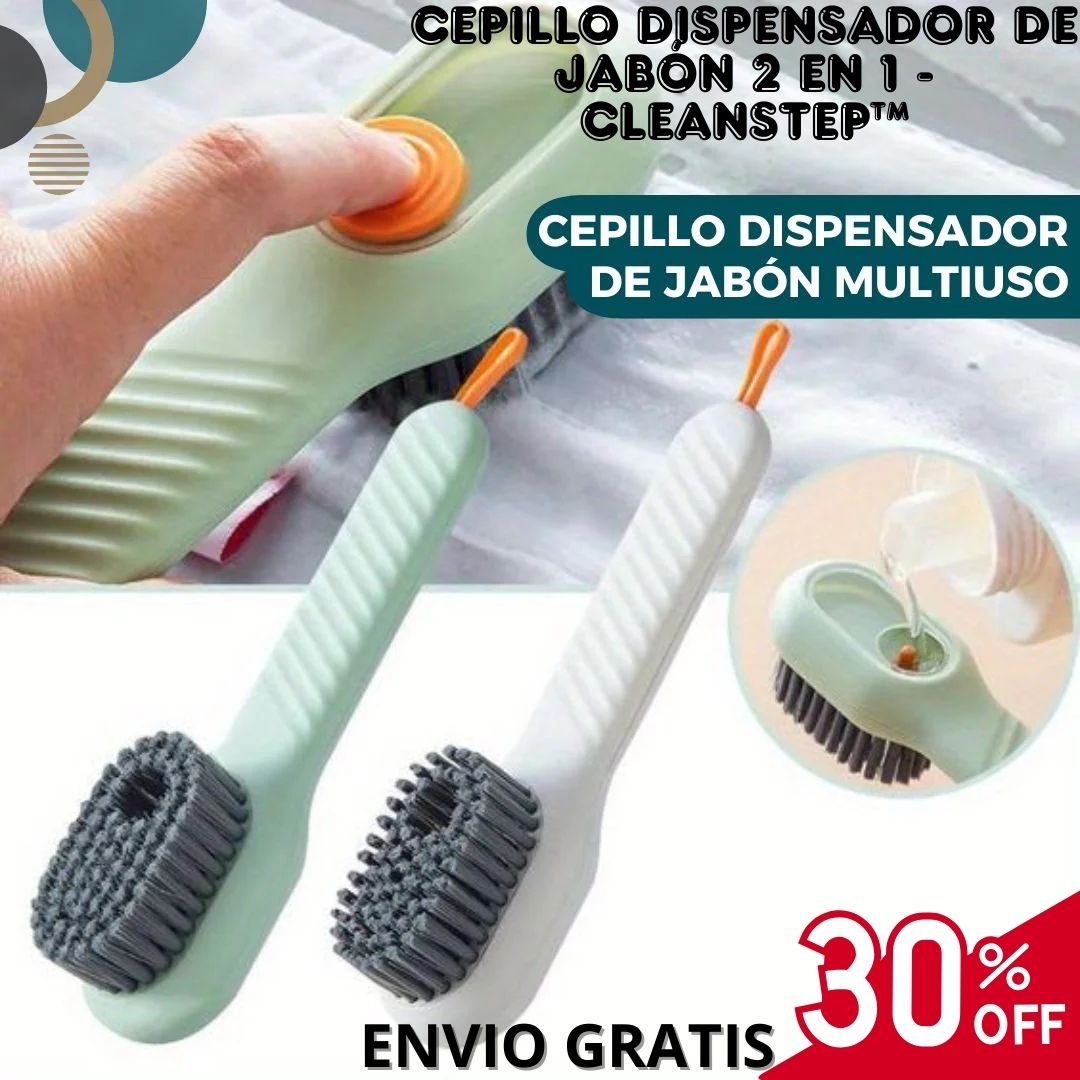 Cepillo Dispensador de Jabón 2 en 1 - CleanStep™ 🧼👟