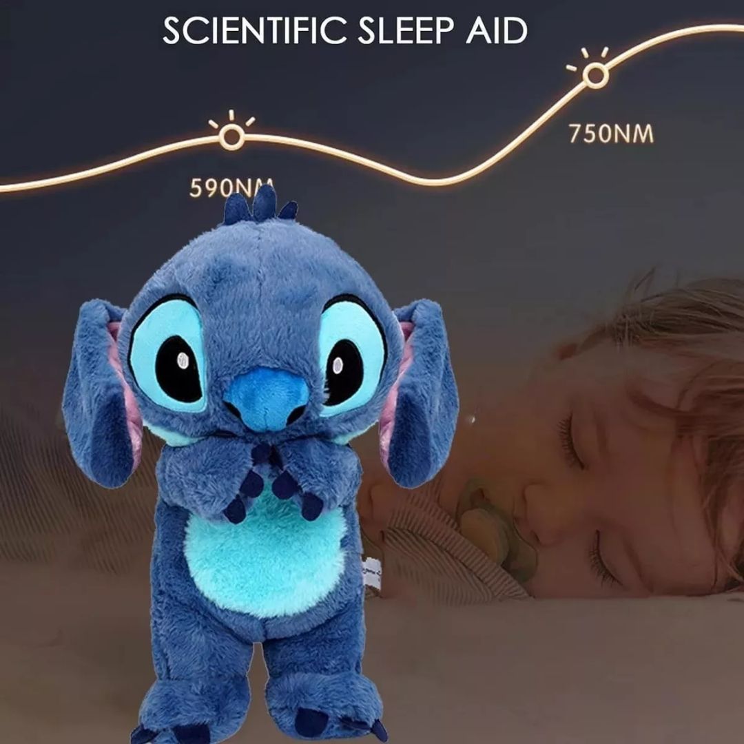StitchDream™ – Peluche Relajante con Respiración y Luz ✨💙