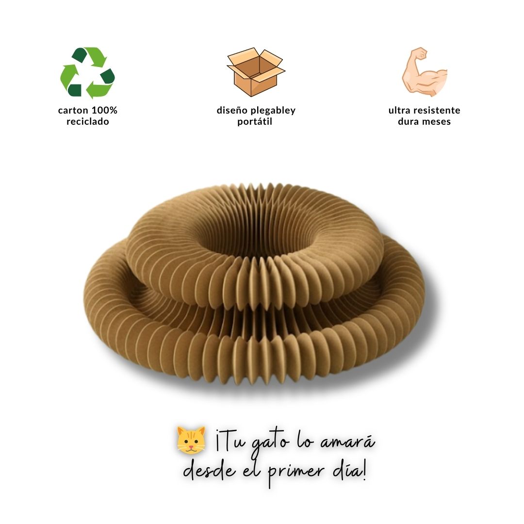 Espiral Interactivo de Cartón™ – Diversión Ecológica para Gatos 🐾