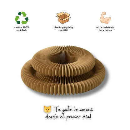 Espiral Interactivo de Cartón™ – Diversión Ecológica para Gatos 🐾