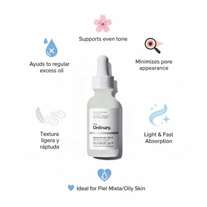 The Ordinary Niacinamide 10% + Zinc 1% – 30 ml ✨