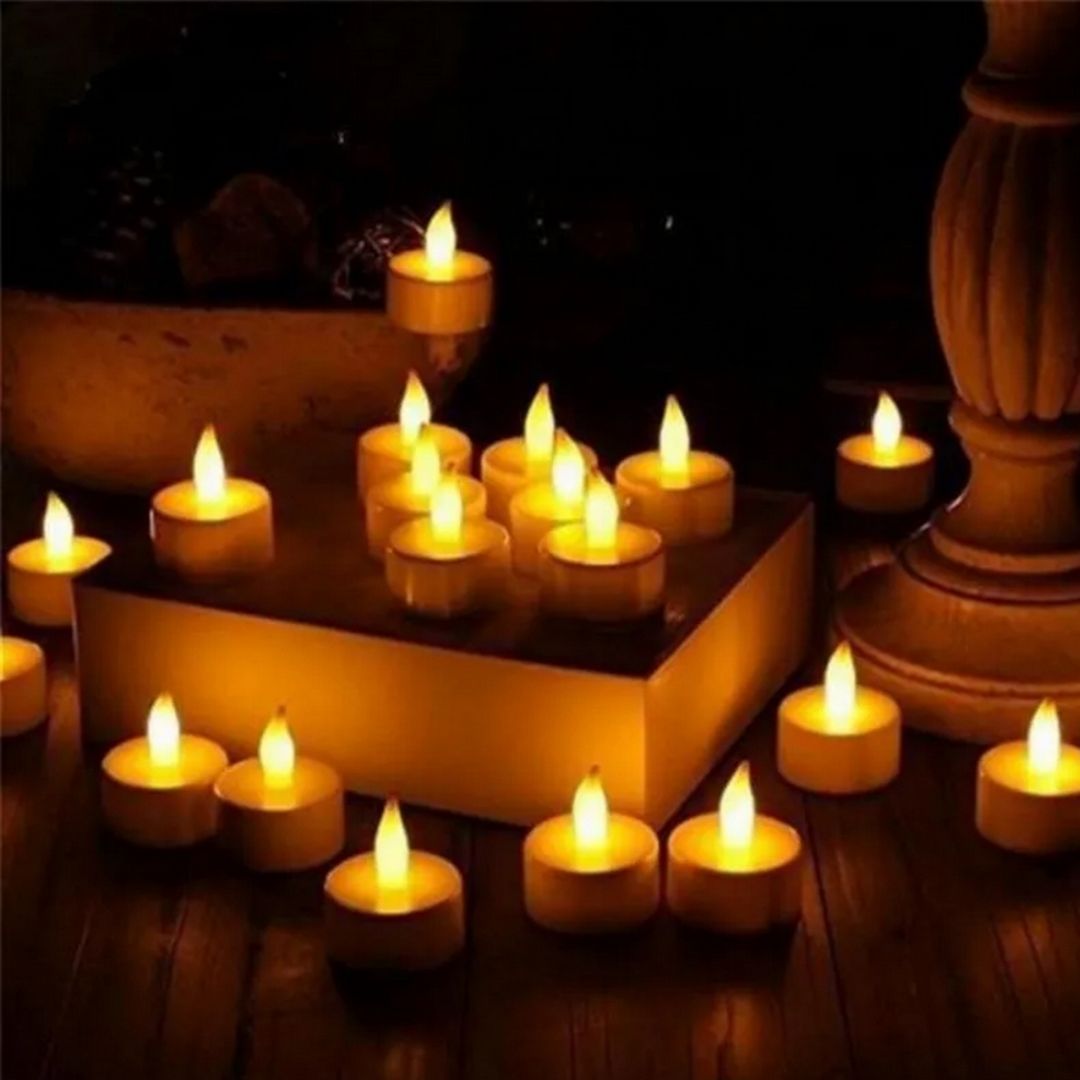 🕯️ LumiWarm™ Caja x 24 Velas LED Cálidas – Ilumina Seguro en Familia
