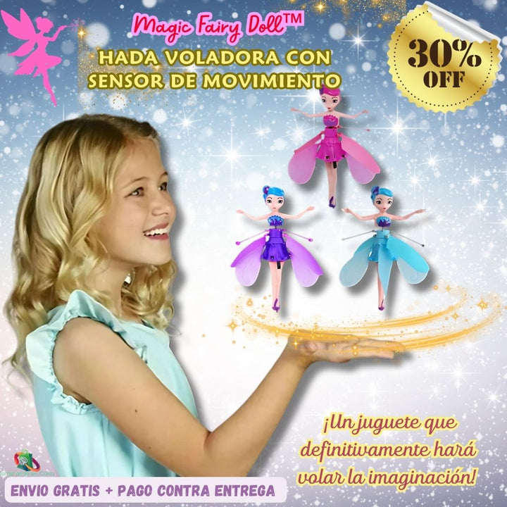 Muñeca Hada Voladora con Sensor de Movimiento - Magic Fairy Doll™ 🧚‍♀️✨